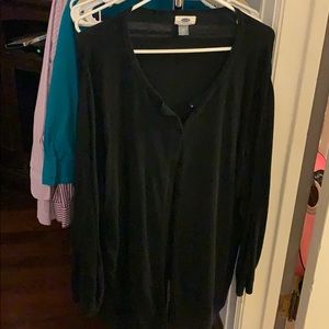 Black button up sweater